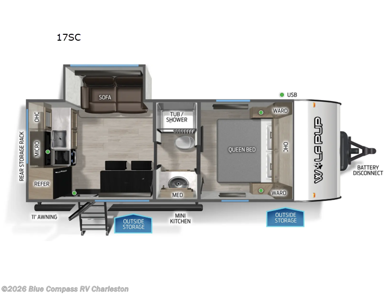 2026 Forest River Cherokee Wolf Pup 17SC - New Travel Trailer For Sale by Blue Compass RV Charleston in Ladson, South Carolina features Slideout