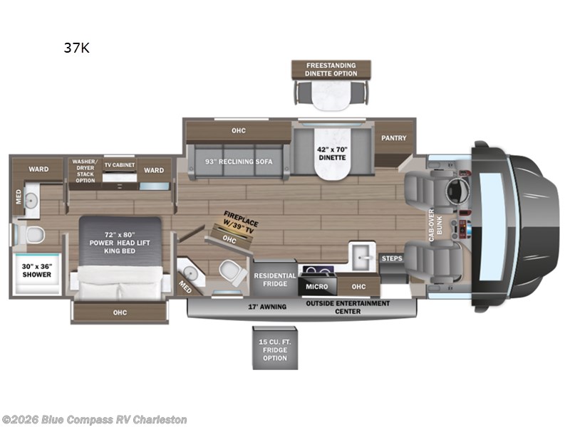 2026 Entegra Coach Accolade 37K - New Super C For Sale by Blue Compass RV Charleston in Ladson, South Carolina features Slideout
