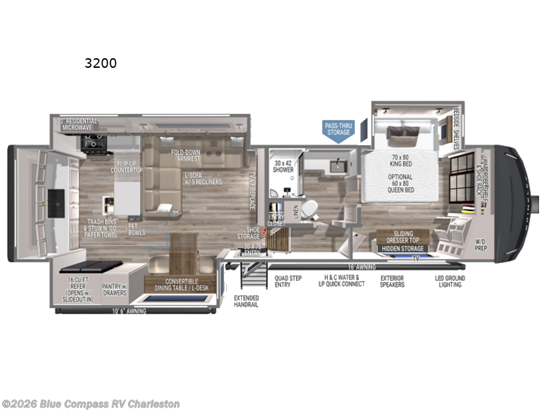 2026 Brinkley RV Model Z 3200 - New Fifth Wheel For Sale by Blue Compass RV Charleston in Ladson, South Carolina features Slideout