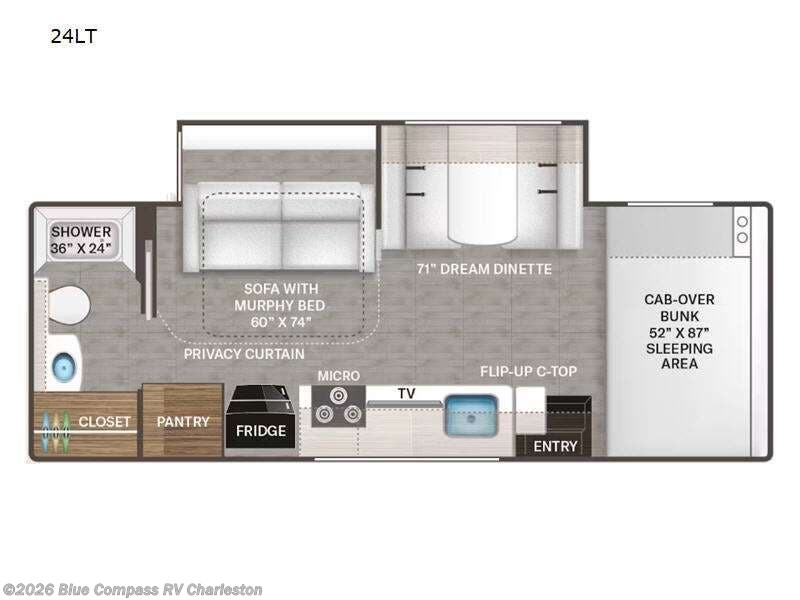 2023 Thor Motor Coach Four Winds 24LT - Used Class C For Sale by Blue Compass RV Charleston in Ladson, South Carolina features Slideout