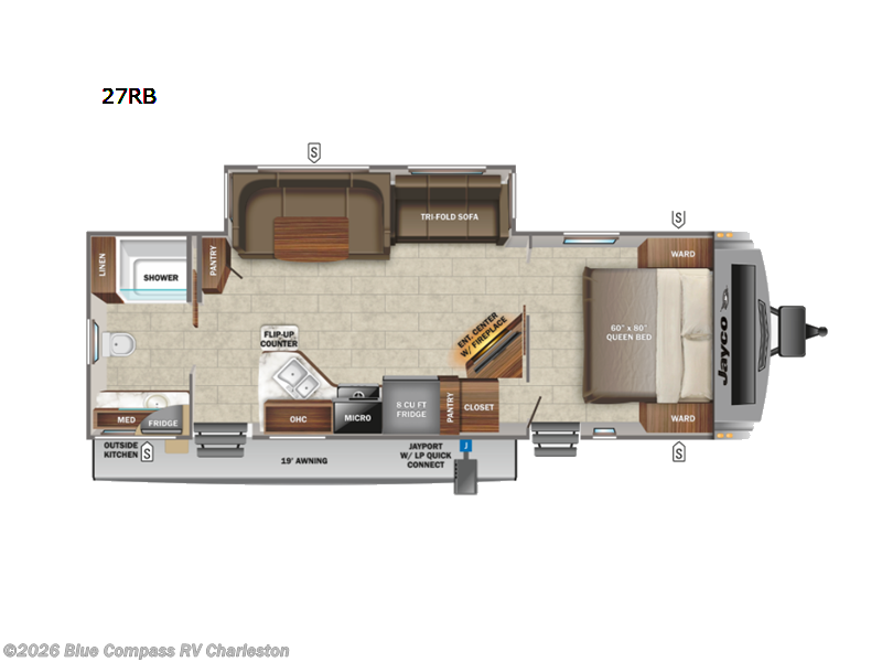 2022 Jayco White Hawk 27RB - Used Travel Trailer For Sale by Blue Compass RV Charleston in Ladson, South Carolina features Slideout