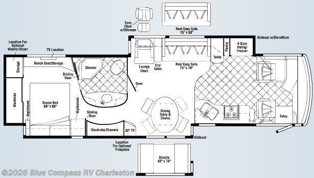 2007 Itasca Ellipse 40TD - Used Class A For Sale by Blue Compass RV Charleston in Ladson, South Carolina features Slideout