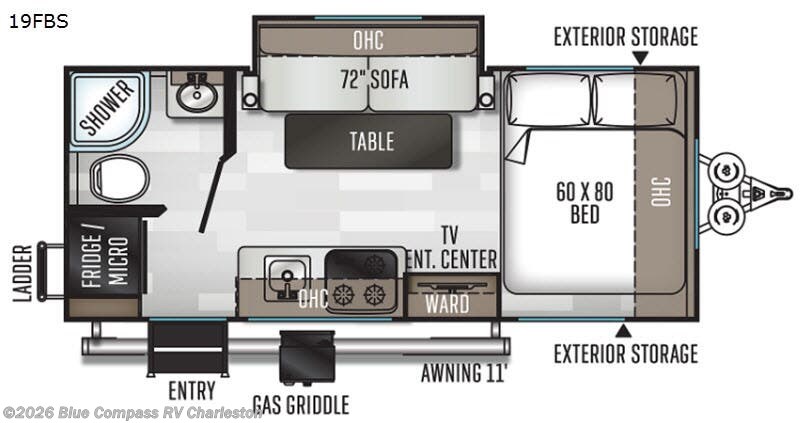 2020 Forest River Rockwood Geo Pro 19FBS - Used Travel Trailer For Sale by Blue Compass RV Charleston in Ladson, South Carolina features Slideout