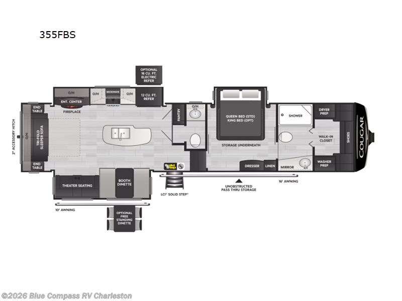 2023 Keystone Cougar 355FBS - Used Fifth Wheel For Sale by Blue Compass RV Charleston in Ladson, South Carolina features Slideout