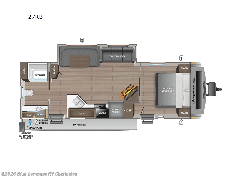2024 Jayco White Hawk 27RB - Used Travel Trailer For Sale by Blue Compass RV Charleston in Ladson, South Carolina features Slideout