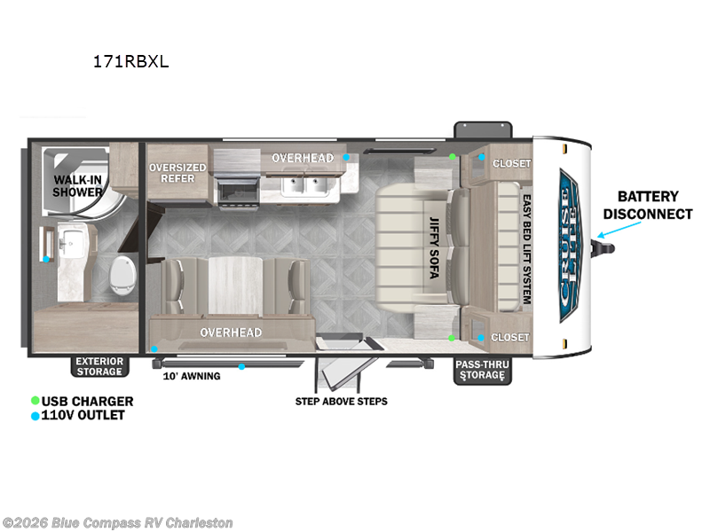 2023 Forest River Salem Cruise Lite 171RBXL - Used Travel Trailer For Sale by Blue Compass RV Charleston in Ladson, South Carolina