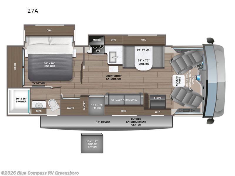 2024 Entegra Coach Vision 27A - New Class A For Sale by Blue Compass RV Greensboro in Colfax, North Carolina features Slideout