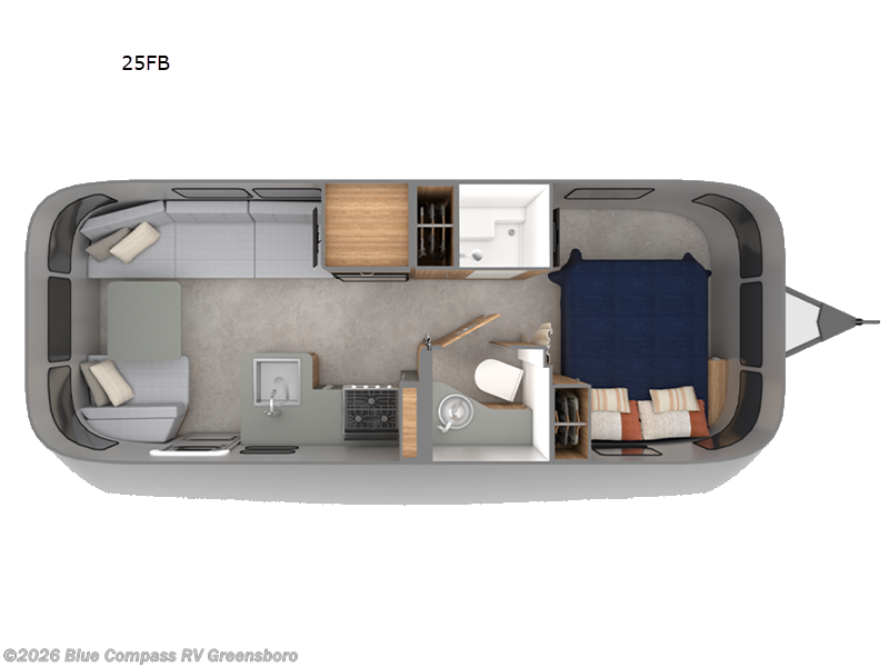 2026 Airstream Trade Wind 25FB - New Travel Trailer For Sale by Blue Compass RV Greensboro in Colfax, North Carolina