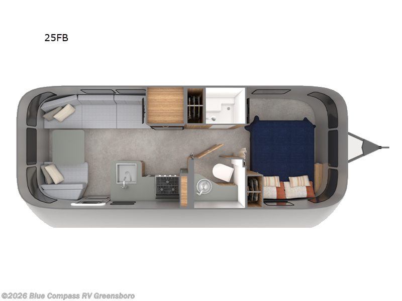 2026 Airstream Trade Wind 25FBQ - New Travel Trailer For Sale by Blue Compass RV Greensboro in Colfax, North Carolina