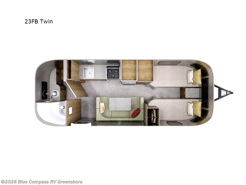 2027 Airstream Flying Cloud 23FB Twin - New Travel Trailer For Sale by Blue Compass RV Greensboro in Colfax, North Carolina