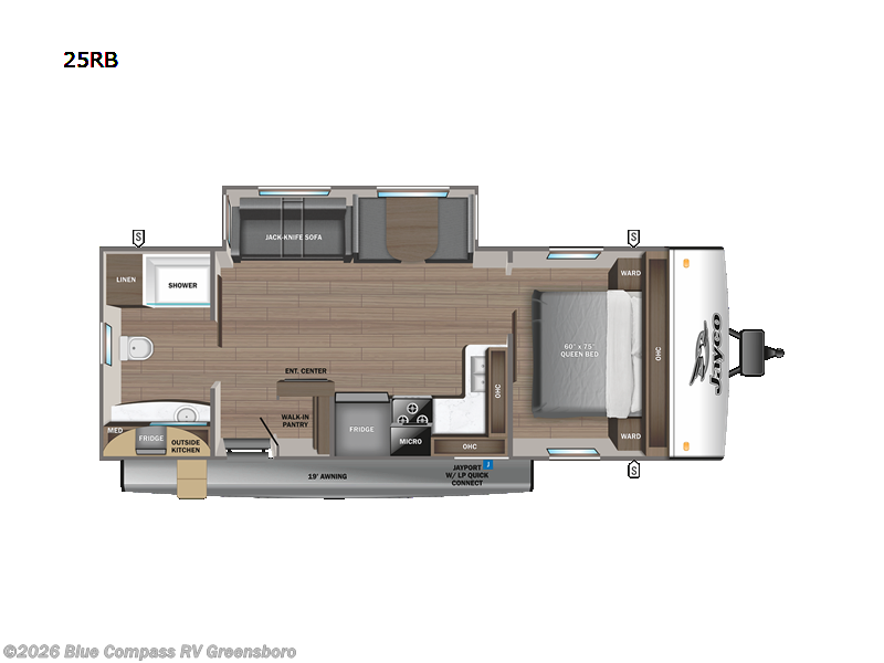 2023 Jayco Jay Feather 25RB - Used Travel Trailer For Sale by Blue Compass RV Greensboro in Colfax, North Carolina features Slideout