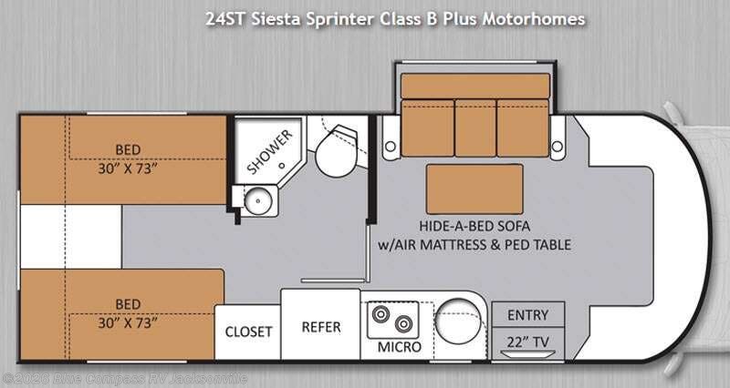 2014 Thor Motor Coach Siesta Sprinter 24ST - Used Class B For Sale by Blue Compass RV Jacksonville in Jacksonville, Florida features Slideout