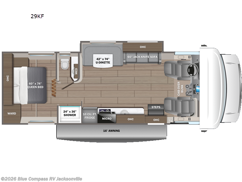 2026 Jayco Redhawk SE 29KF - New Class C For Sale by Blue Compass RV Jacksonville in Jacksonville, Florida features Slideout