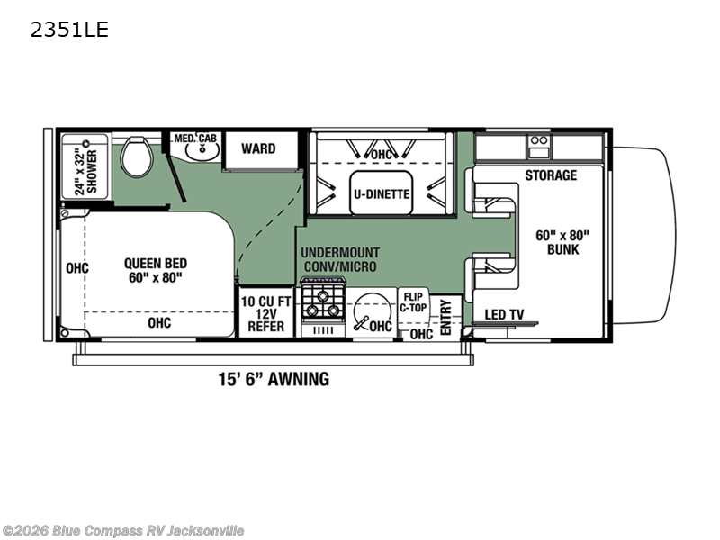 2023 Forest River Forester LE 2351 - Chevy - Used Class C For Sale by Blue Compass RV Jacksonville in Jacksonville, Florida