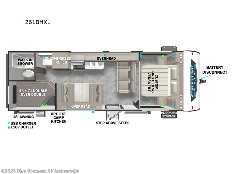 2024 Forest River Salem Cruise Lite 261BHXL - Used Travel Trailer For Sale by Blue Compass RV Jacksonville in Jacksonville, Florida