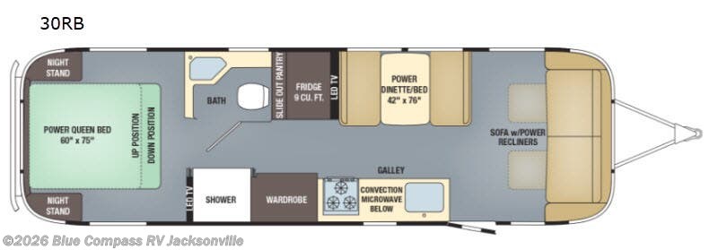 2019 Airstream Classic 30RBQ - Used Travel Trailer For Sale by Blue Compass RV Jacksonville in Jacksonville, Florida