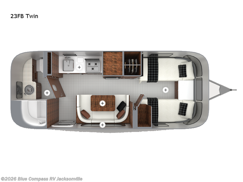 2022 Airstream Globetrotter 23FB Twin - Used Travel Trailer For Sale by Blue Compass RV Jacksonville in Jacksonville, Florida