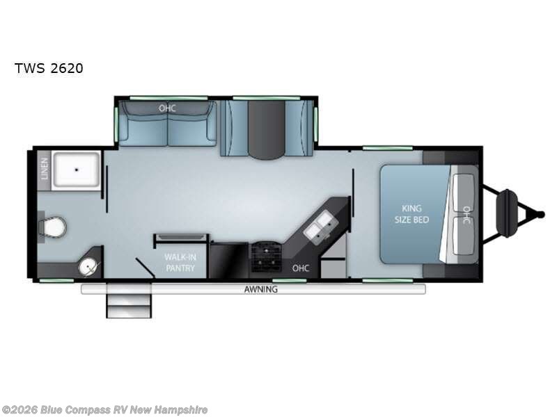 2022 Cruiser RV Twilight Signature TWS 2620 - Used Travel Trailer For Sale by Blue Compass RV New Hampshire in Epsom, New Hampshire features Slideout