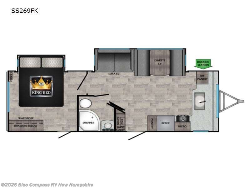 2022 CrossRoads Sunset Trail SS269FK - Used Travel Trailer For Sale by Blue Compass RV New Hampshire in Epsom, New Hampshire features Slideout