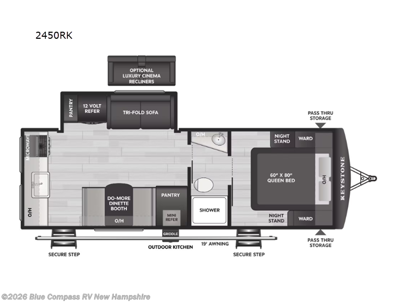 2026 Keystone Passport Super Lite 2450RK - New Travel Trailer For Sale by Blue Compass RV New Hampshire in Epsom, New Hampshire features Slideout