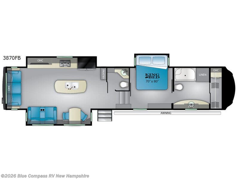 2019 Heartland Bighorn 3870FB - Used Fifth Wheel For Sale by Blue Compass RV New Hampshire in Epsom, New Hampshire features Slideout