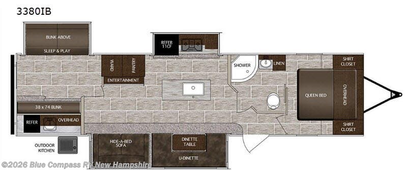 2018 Forest River LaCrosse 3380 - Used Travel Trailer For Sale by Blue Compass RV New Hampshire in Epsom, New Hampshire features Slideout