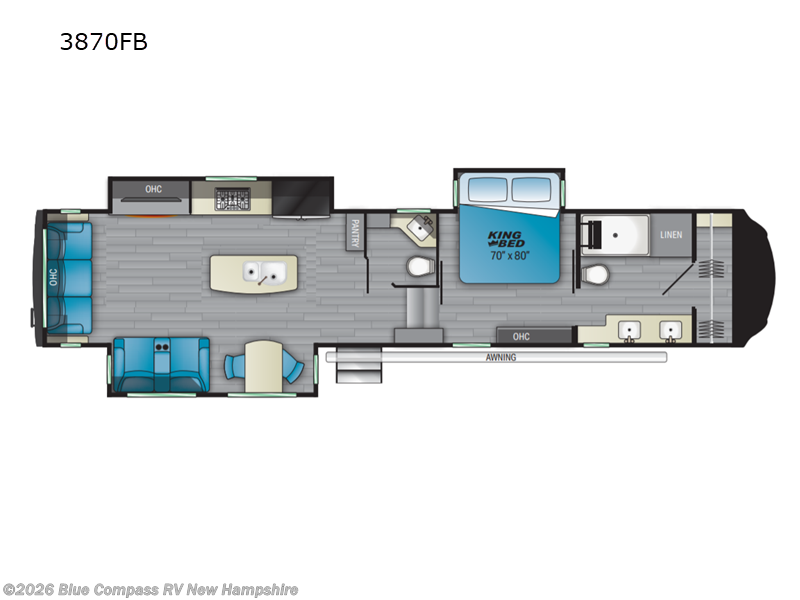 2021 Heartland Bighorn 3870FB - Used Fifth Wheel For Sale by Blue Compass RV New Hampshire in Epsom, New Hampshire features Slideout
