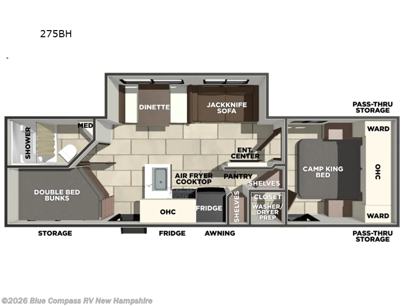 2026 Prime Time Tracer 275BH - New Travel Trailer For Sale by Blue Compass RV New Hampshire in Epsom, New Hampshire features Slideout