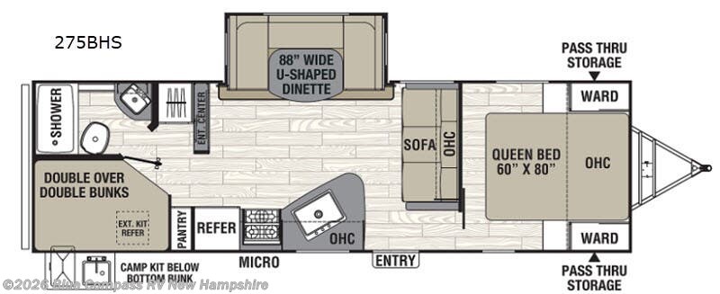 2019 Coachmen Freedom Express 267BHS - Used Travel Trailer For Sale by Blue Compass RV New Hampshire in Epsom, New Hampshire features Slideout