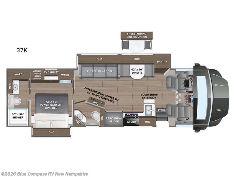 2027 Entegra Coach Accolade XL 37K - New Super C For Sale by Blue Compass RV New Hampshire in Epsom, New Hampshire features Slideout