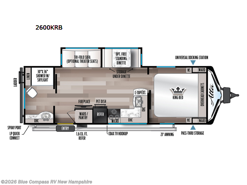 2022 East to West Alta 2600KRB - Used Travel Trailer For Sale by Blue Compass RV New Hampshire in Epsom, New Hampshire features Slideout