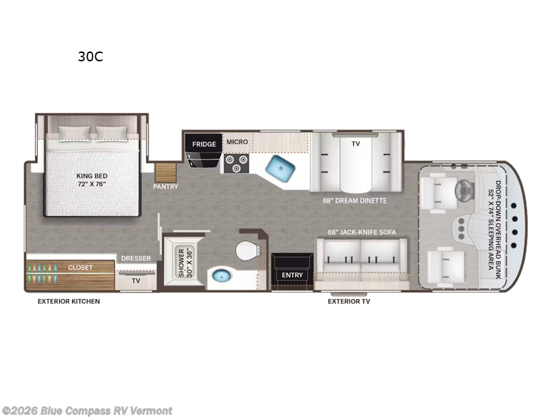 2025 Thor Motor Coach Resonate 30C - New Class A For Sale by Blue Compass RV Vermont in East Montpelier, Vermont features Slideout
