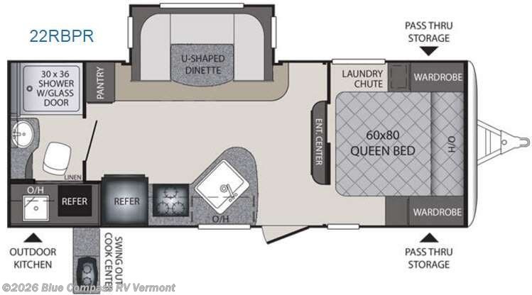 2016 Keystone Premier Ultra Lite 22RBPR - Used Travel Trailer For Sale by Blue Compass RV Vermont in East Montpelier, Vermont features Slideout