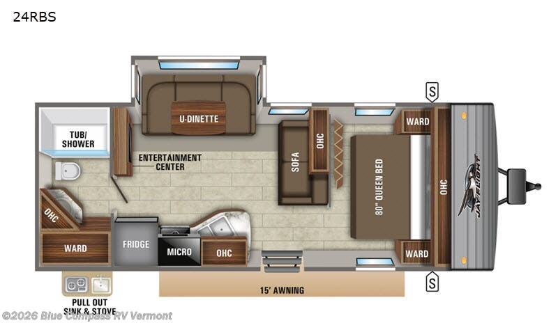 2020 Jayco Jay Flight 24RBS - Used Travel Trailer For Sale by Blue Compass RV Vermont in East Montpelier, Vermont features Slideout