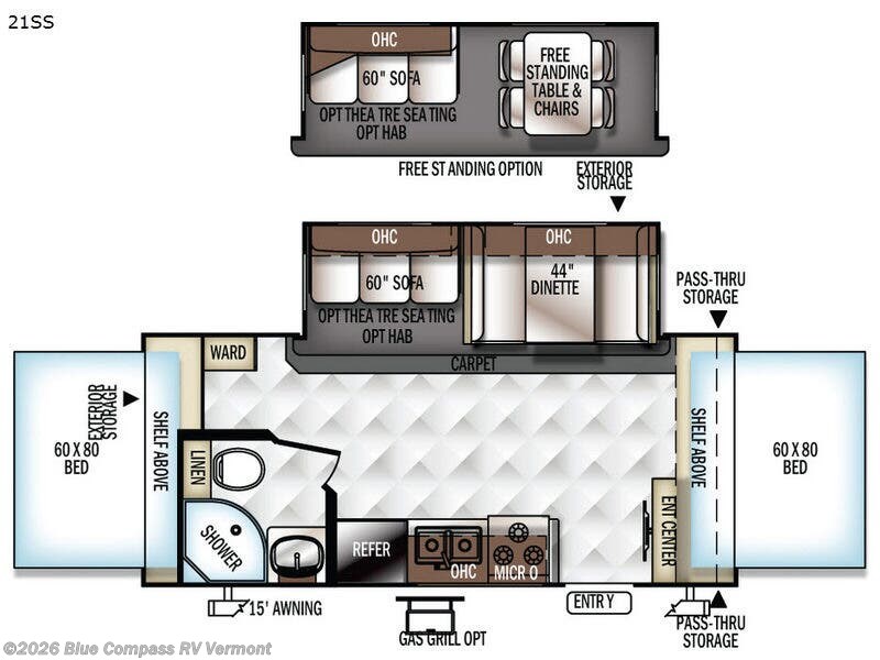 2017 Forest River Rockwood Roo 21SS - Used Travel Trailer For Sale by Blue Compass RV Vermont in East Montpelier, Vermont features Slideout