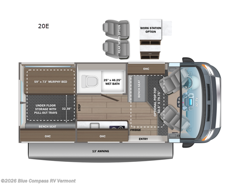 2026 Entegra Coach Ethos 20E - New Class B For Sale by Blue Compass RV Vermont in East Montpelier, Vermont