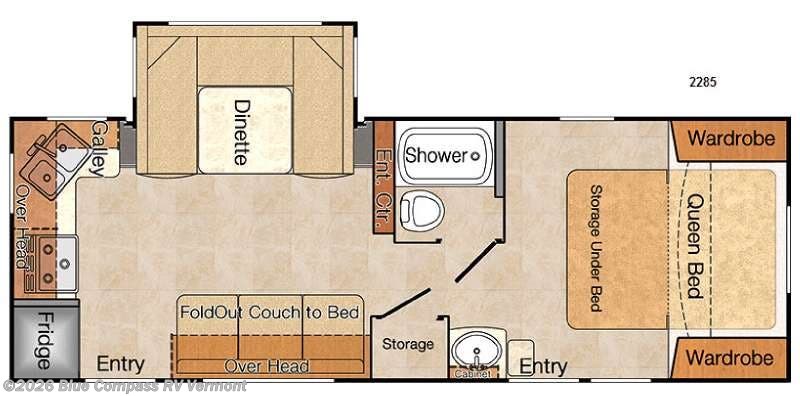 2016 Lance Lance 2285 - Used Travel Trailer For Sale by Blue Compass RV Vermont in East Montpelier, Vermont features Slideout
