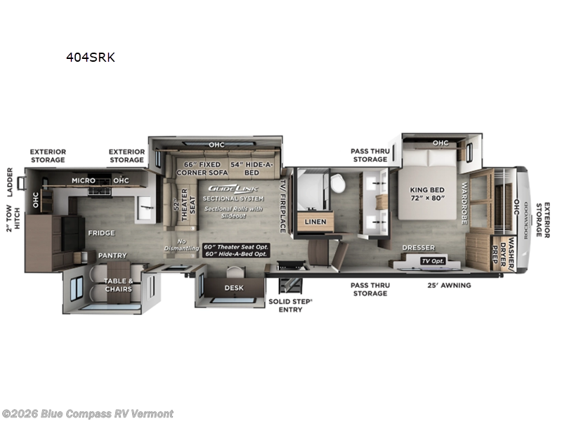 2026 Forest River Rockwood Signature 404SRK - New Fifth Wheel For Sale by Blue Compass RV Vermont in East Montpelier, Vermont features Slideout
