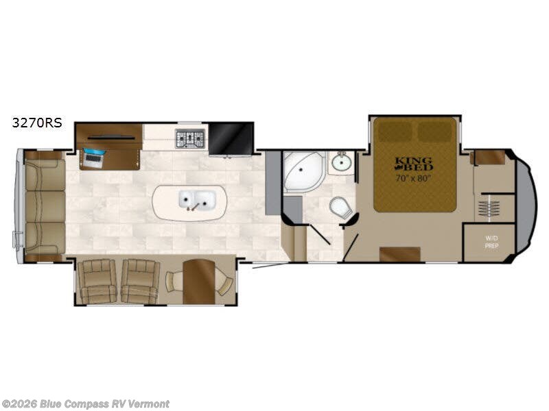 2017 Heartland Bighorn 3270RS - Used Fifth Wheel For Sale by Blue Compass RV Vermont in East Montpelier, Vermont features Slideout