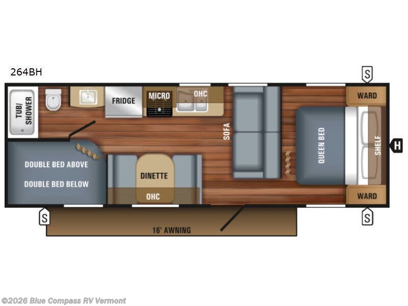 2018 Jayco Jay Flight 264BH - Used Travel Trailer For Sale by Blue Compass RV Vermont in East Montpelier, Vermont