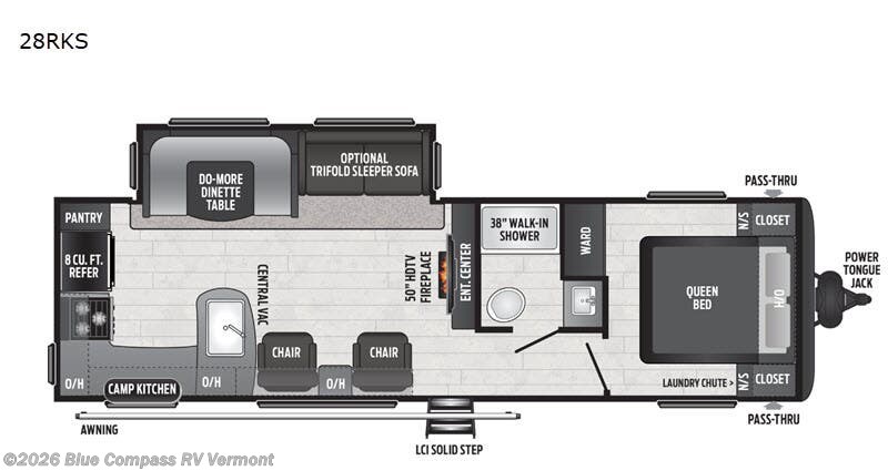 2020 Keystone Hideout 28RKS - Used Travel Trailer For Sale by Blue Compass RV Vermont in East Montpelier, Vermont features Slideout