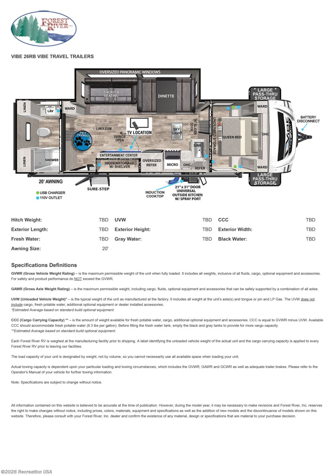 2023 Forest River Vibe 26RB RV for Sale in Myrtle Beach, SC 29588