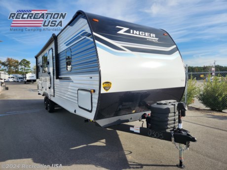 &lt;p&gt;30 AMP, 15K DUCTED AC, REAR KITCHEN, ONE SLIDE, TRAVEL TRAILER - 2024 CrossRoads Zinger ZR280RK - *** Price Includes Prep *** NO HIDDEN FEES - National Shipping Available&lt;/p&gt;
&lt;p&gt;Every floorplan has been carefully designed to maximize storage, comfort and convenience. Features that make the Zinger stand apart include 7foot interior heights, a heated and enclosed underbelly, black tank flush, and lumber core screwed and glued cabinets. Zinger boasts many great floorplan layouts, waiting for you to start down the path to making memories.&lt;/p&gt;
&lt;p&gt;Decor - Zinger 2024 - Steeley Grey&lt;/p&gt;
&lt;p&gt;Power Tongue Jack&lt;/p&gt;
&lt;p&gt;Zinger Convenience Package&lt;/p&gt;
&lt;p&gt;Spare Tire Kit&lt;/p&gt;
&lt;p&gt;Secure Stance Step&lt;/p&gt;
&lt;p&gt;15.0 BTU A/C IPO 13.5 BTU A/C&lt;/p&gt;
&lt;p&gt;Electric Stabilizer Jack&lt;/p&gt;
&lt;p&gt;Refrigerator - 12V - 10 cf&lt;/p&gt;
&lt;p&gt;Exterior Ladder&lt;/p&gt;
&lt;p&gt;&amp;nbsp;&lt;/p&gt;
&lt;p&gt;At Recreation USA our sale prices on our campers are fair and maybe the lowest in the country. There&#39;s zero price gouging, no additional fees for freight cost, no preparation fees, no fee for instructional walk-through, no pre-delivery inspection fee, no battery charging fee or for filling the propane tanks. Total transparency is our goal and we aim to deliver the best buying experience, so your family can start creating memories today.&amp;nbsp;&lt;/p&gt;