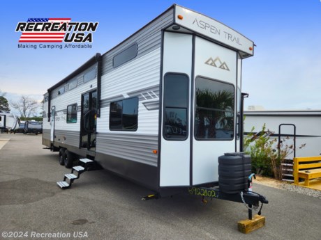 &lt;p&gt;Discover luxury and comfort with the 2024 Aspen Trail &lt;span style=&quot;color: rgb(0, 0, 0);&quot;&gt;&lt;strong&gt;421LOFT&lt;/strong&gt;&lt;/span&gt; - a destination trailer designed for unforgettable family adventures!&lt;/p&gt;
&lt;p&gt;&lt;strong&gt;Features That Wow&lt;/strong&gt;:&lt;/p&gt;
&lt;ul&gt;
&lt;li&gt;Rear Bath for added privacy&lt;/li&gt;
&lt;li&gt;Front Bedroom for your peaceful retreat&lt;/li&gt;
&lt;li&gt;2 A/C Units for climate control&lt;/li&gt;
&lt;li&gt;Residential Fridge for your culinary delights&lt;/li&gt;
&lt;li&gt;Rear and Front Lofts for extra space&lt;/li&gt;
&lt;li&gt;Detachable Tongue for easy maneuvering&lt;/li&gt;
&lt;li&gt;Spacious Sofa for family bonding&lt;/li&gt;
&lt;li&gt;Washer and Dryer Prep.&amp;nbsp;&lt;/li&gt;
&lt;/ul&gt;
&lt;p&gt;&lt;strong&gt;Why Choose Recreation USA?&lt;/strong&gt; We pride ourselves on being the cheapest in the county, with no hidden fees like the chain stores! Experience transparency with only a $399 doc fee, plus tax and registration.&lt;/p&gt;
&lt;p&gt;&lt;strong&gt;Call Today to Secure Your Dream Destination Trailer!&lt;/strong&gt; Dial 843-215-1800 to speak with our experts or visit &lt;a href=&quot;http://www.recreationusa.com&quot; target=&quot;_new&quot;&gt;www.recreationusa.com&lt;/a&gt; to explore more and claim your Aspen Trail 421LOFT. Hurry, your adventure awaits!&lt;/p&gt;
&lt;p&gt;#AspenTrail421LOFT #DestinationTrailer #RecreationUSA&lt;/p&gt;