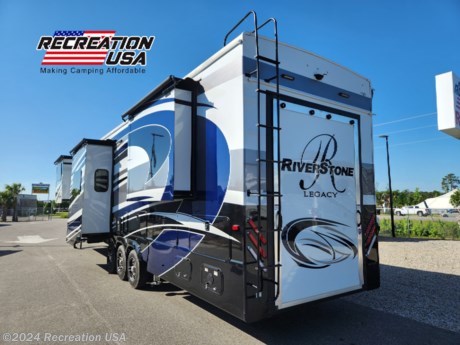 &lt;p&gt;&lt;strong&gt;Key Features:&lt;/strong&gt;&amp;nbsp; &lt;strong&gt;Condition:&lt;/strong&gt; Like-New, Used 1 Time&amp;nbsp;&lt;strong&gt;Model:&lt;/strong&gt; 2023 Riverstone Legacy 42FSKG&amp;nbsp;&lt;strong&gt;Ownership:&lt;/strong&gt; One Owner&amp;nbsp;&lt;strong&gt;Full Body Paint:&lt;/strong&gt; Stunning Whitewater Premium Full Body Paint&lt;/p&gt;
&lt;p&gt;The Riverstone Series isn&amp;rsquo;t just about luxury, it&amp;rsquo;s about convenience. Our toy hauler models allow you to take your favorite hobbies on the road. The cargo area features motion sensor floor lighting and is capable of fitting a lifted golf cart or a tricked-out motorcycle.&lt;/p&gt;
&lt;p&gt;&lt;strong&gt;Loaded with Options:&lt;/strong&gt;&lt;/p&gt;
&lt;ul&gt;
&lt;li&gt;WHITEWOOD CHARCOAL&lt;/li&gt;
&lt;li&gt;DECORATOR WHITE WOOD-CHARCOAL FURNITURE&lt;/li&gt;
&lt;li&gt;WHITE WATER PREMIUM FULL BODY PAINT&lt;/li&gt;
&lt;li&gt;MAX GRAPHICS PACKAGE WITH PAINTED CAPS&lt;/li&gt;
&lt;li&gt;RIVERSTONE LUXURY PACKAGE&lt;/li&gt;
&lt;li&gt;ULTIMATE ELECTRONICS PACKAGE&lt;/li&gt;
&lt;li&gt;LEGACY PACKAGE W/PREMIUM FULL BODY PAINT&lt;br&gt;FULL BODY PAINT, HYDRAULIC DISC BRAKES, 17.5&quot; H RATED GOOD YEAR TIRES, DYSON CORDLESS VAC, 2&amp;nbsp;FOLDING CHAIRS, LCI WASTE MASTER SYSTEM&lt;/li&gt;
&lt;li&gt;5.5 ONAN MARQUIS GOLD LP GENERATOR&lt;/li&gt;
&lt;li&gt;SLIDE ROOM AWNING TOPPERS&lt;/li&gt;
&lt;li&gt;50&quot; OUTSIDE TV W/SPEAKERS&lt;/li&gt;
&lt;li&gt;30&quot; STAINLESS STEEL CONVECTION MICROWAVE OVEN&lt;/li&gt;
&lt;li&gt;CARBON MONOXIDE DETECTOR&amp;nbsp;&lt;/li&gt;
&lt;/ul&gt;
&lt;p&gt;&lt;strong&gt;Immerse Yourself in Luxury: 2023 Riverstone 42FSKG Fifth Wheel Toy Hauler at Recreation USA&lt;/strong&gt;&lt;/p&gt;
&lt;p&gt;The 2023 Riverstone 42FSKG fifth wheel toy hauler, available exclusively at Recreation USA. Meticulously maintained by a single owner, this like-new gem awaits you. At Recreation USA, we redefine affordability by eliminating destination fees, prep fees, and cleaning fees, ensuring your focus remains on relaxation and happiness.&lt;/p&gt;
&lt;p&gt;&amp;nbsp;&lt;/p&gt;
&lt;p&gt;&lt;strong&gt;Why Recreation USA?&lt;/strong&gt;&lt;/p&gt;
&lt;ol&gt;
&lt;li&gt;
&lt;p&gt;&lt;strong&gt;Unbeatable Prices:&lt;/strong&gt; We pride ourselves on offering the best prices in the market, ensuring you receive unmatched value with every purchase.&lt;/p&gt;
&lt;/li&gt;
&lt;li&gt;
&lt;p&gt;&lt;strong&gt;No Hidden Costs:&lt;/strong&gt; Unlike other chain stores, we believe in transparency. With no destination fees, prep fees, or cleaning fees, you can trust that the price you see is the price you pay.&lt;/p&gt;
&lt;/li&gt;
&lt;li&gt;
&lt;p&gt;&lt;strong&gt;Making Camping Affordable:&lt;/strong&gt; Our mission is simple &amp;ndash; to make camping accessible to all. With our commitment to affordability, we empower outdoor enthusiasts to embark on unforgettable adventures without breaking the bank.&lt;/p&gt;
&lt;/li&gt;
&lt;/ol&gt;
&lt;p&gt;&lt;strong&gt;Find Us:&lt;/strong&gt;&lt;/p&gt;
&lt;p&gt;Recreation USA is conveniently located at 5031 Dick Pond Rd, Myrtle Beach, SC 29588. For inquiries and appointments, contact us at 843-215-1800. Visit &lt;a href=&quot;http://www.recreationusa.com/&quot; target=&quot;_new&quot;&gt;www.recreationusa.com&lt;/a&gt; to explore our extensive inventory and experience the difference today.&lt;/p&gt;
&lt;ul&gt;
&lt;li&gt;Fifth wheel toy hauler&lt;/li&gt;
&lt;li&gt;Like-new RV&lt;/li&gt;
&lt;li&gt;Recreation USA Myrtle Beach&lt;/li&gt;
&lt;li&gt;Affordable camping&lt;/li&gt;
&lt;li&gt;2023 Riverstone 42FSKG&lt;/li&gt;
&lt;li&gt;Best price RV Myrtle Beach&lt;/li&gt;
&lt;li&gt;Luxury RV for sale&lt;/li&gt;
&lt;li&gt;Single owner RV&lt;/li&gt;
&lt;li&gt;Transparent pricing RV&lt;/li&gt;
&lt;li&gt;RV dealership Myrtle Beach&lt;/li&gt;
&lt;/ul&gt;