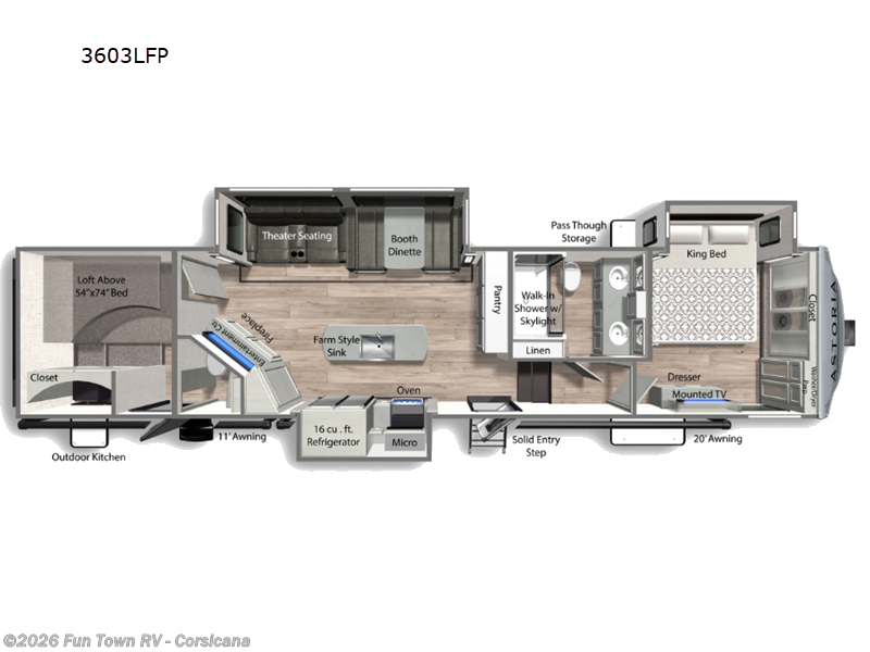 2025 Dutchmen Astoria 3603LFP - New Fifth Wheel For Sale by Fun Town RV - Corsicana in Corsicana, Texas features Slideout
