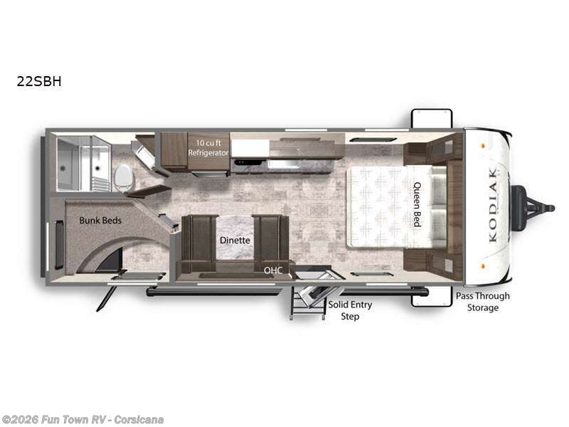 2023 Dutchmen Kodiak SE 22SBH - Used Travel Trailer For Sale by Fun Town RV - Corsicana in Corsicana, Texas