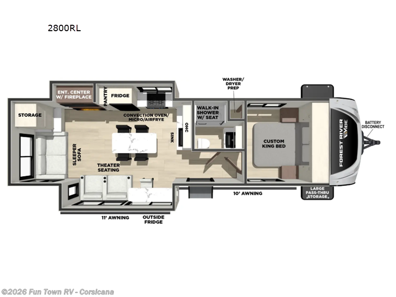 2026 Forest River Vibe 2800RL - New Travel Trailer For Sale by Fun Town RV - Corsicana in Corsicana, Texas features Slideout