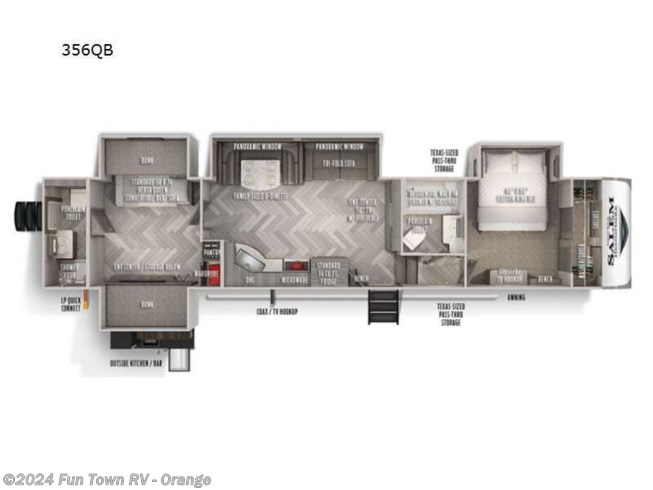 2022 Forest River Salem Hemisphere 356QB - New Fifth Wheel For Sale by Fun Town RV - Orange in Orange, Texas features Slideout