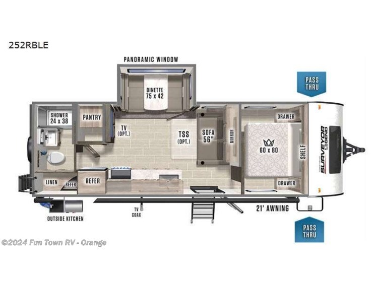 Used 2021 Forest River Surveyor Legend 252RBLE available in Orange, Texas